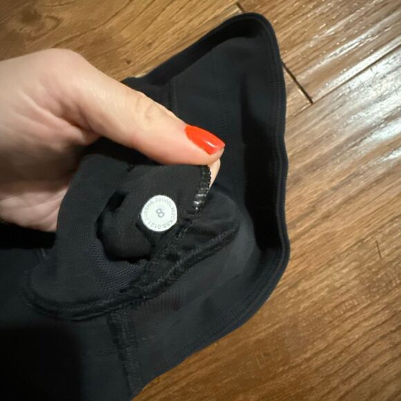 Lululemon energy black ribbed high neck medium support bra size 8 - Picture 7 of 9